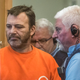 Neo-Nazi Philip Arps, left, appears for sentencing in the Christchurch District Court, in Christchurch, New Zealand on June 18, 2019.